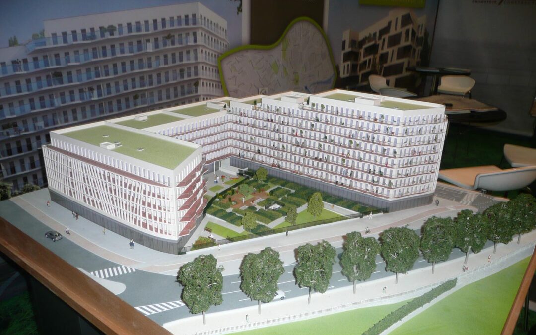 Maquette promotion immobilière caserne martin à Caen (14)