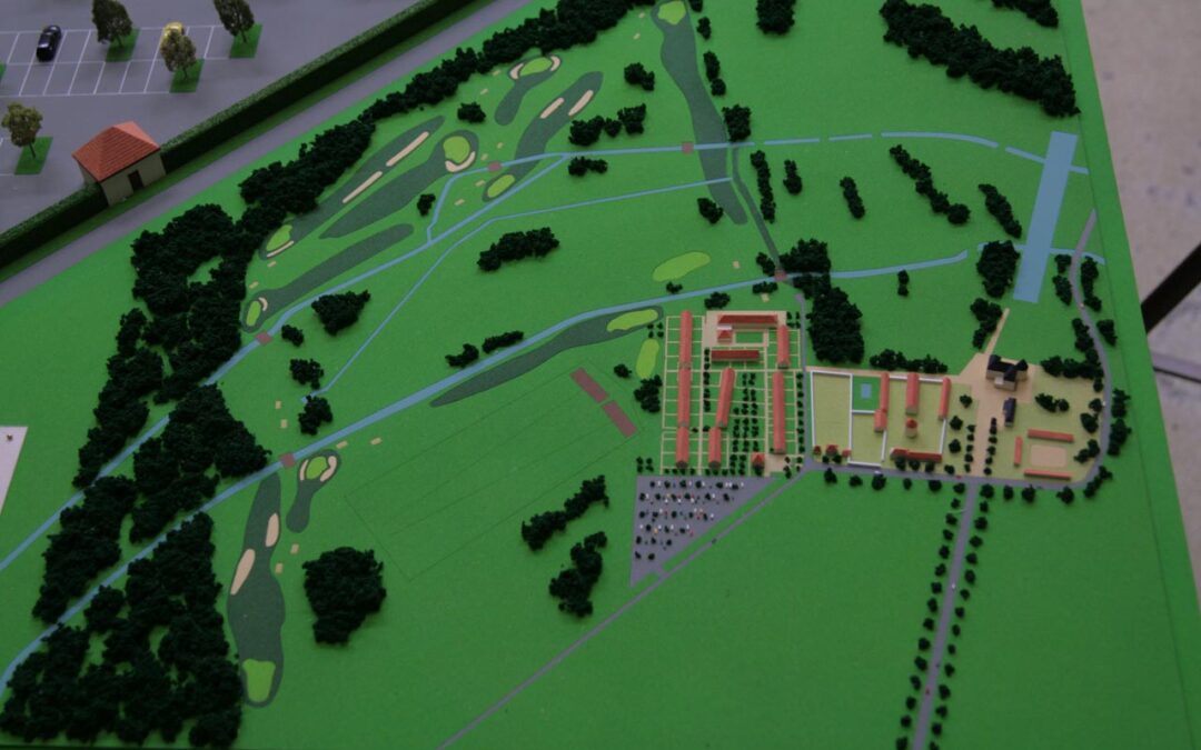 Maquette promotion immobilière complexe de golf