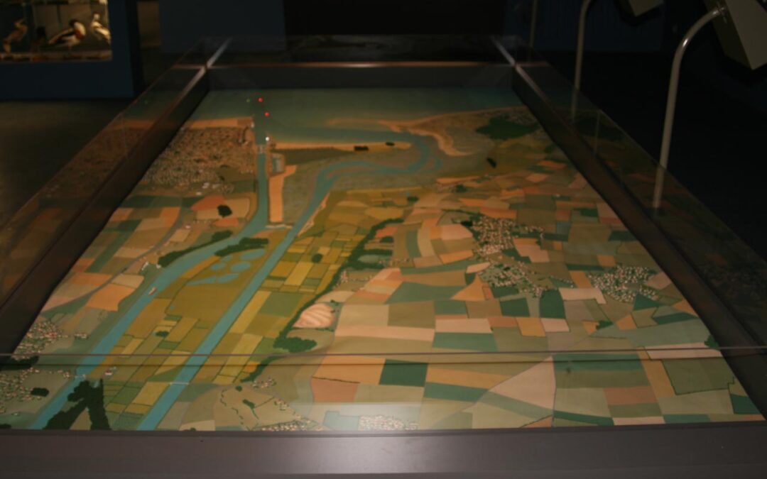 Maquette muséographique estuaire de l’Orne Maison de la baie à Salenelles