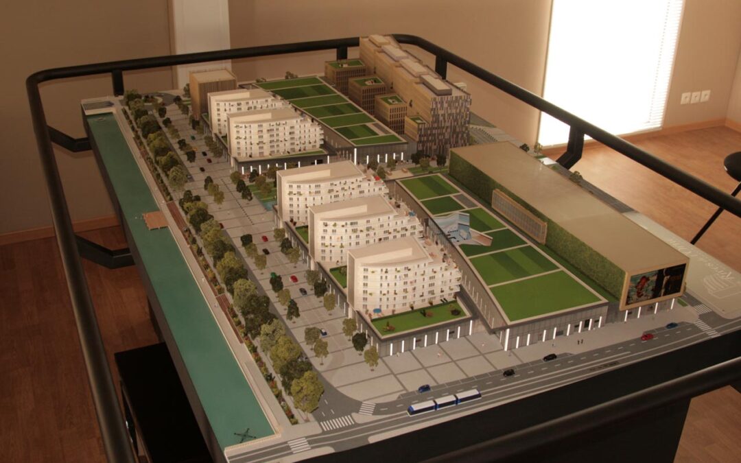 Maquette promotion immobilière SAFAUR Les rives de l’Orne à Caen (14)